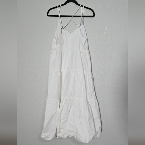 English Factory White Tiered Maxi Dress with Spaghetti Straps - Picture 6 of 10